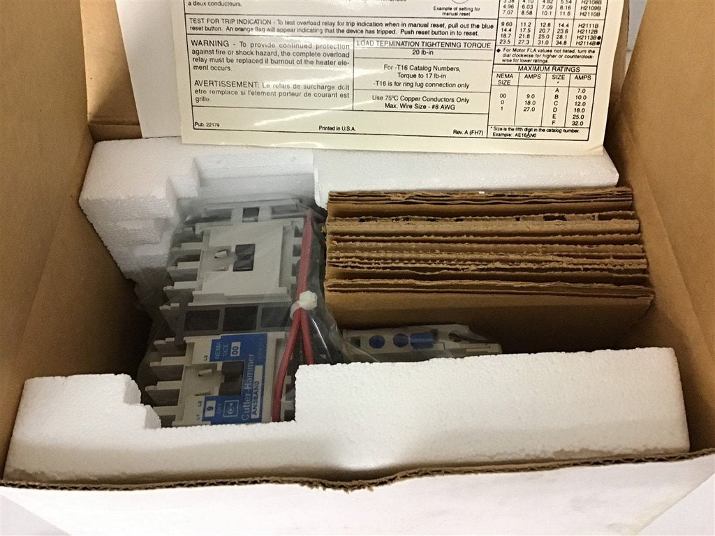 Cutler-Hammer AN56AN0 Nema Size 00 Reversing Starter
