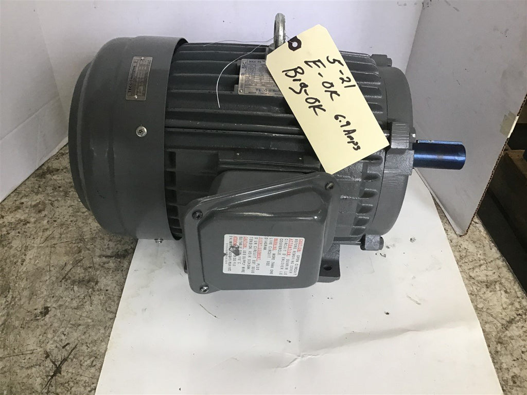 Teco Wstinghouse 10/7.5 HP AC Motor 230/460 Volt 3600 Rpm 2P 215T Frame 3 phase