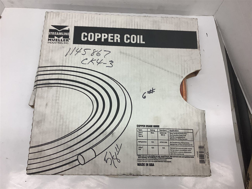 Stream Line Mueller Copper Coil 1/2" x 20' Type L