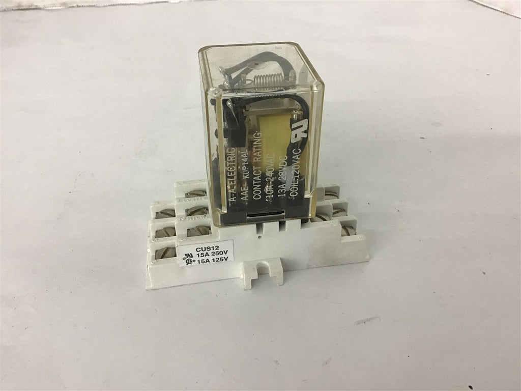 A-A Electric AAE-KUP Relay With Base 120 Vac Coil