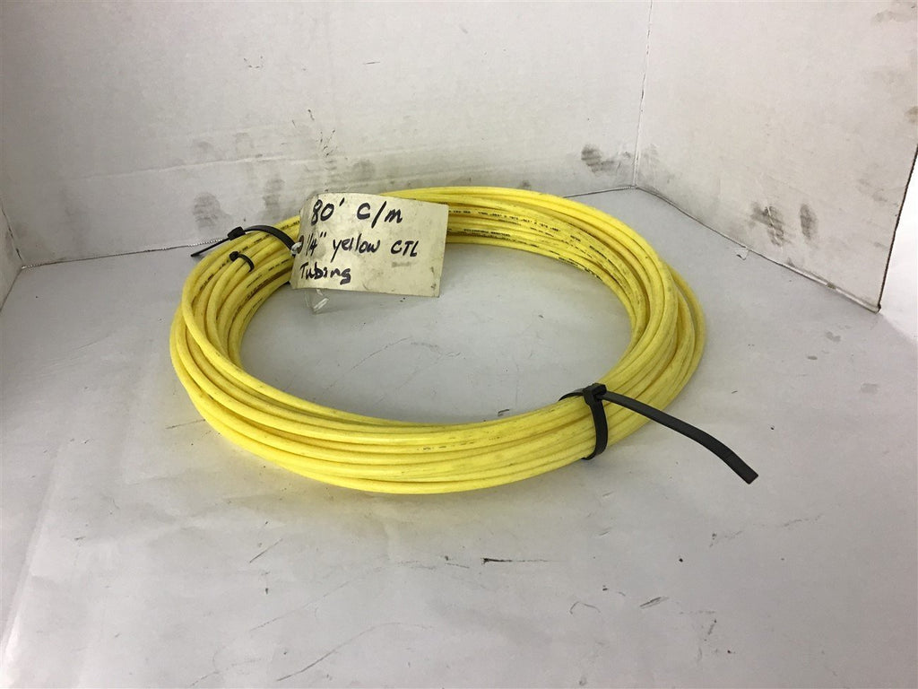 1/4" Yellow CTL Tubing 80 Feet