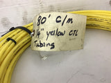 1/4" Yellow CTL Tubing 80 Feet