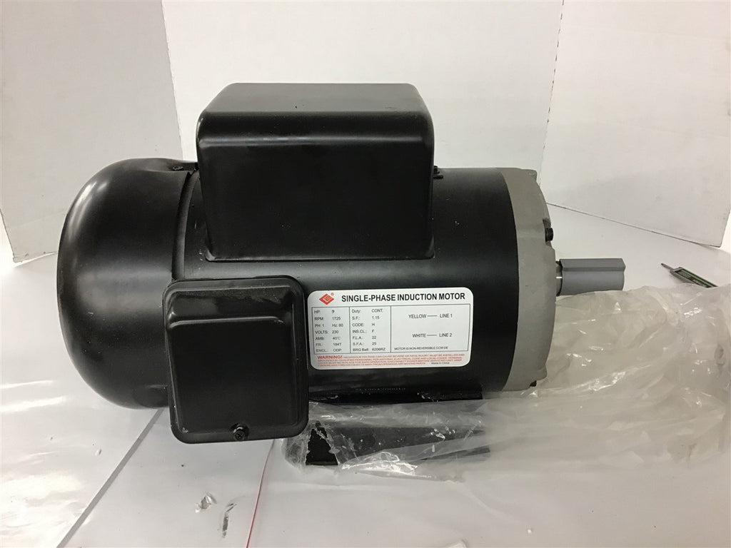 Emerson 5 HP AC Motor 230 Volts 1800 Rpm 4P Single Phase 184T Frame