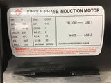 Emerson 5 HP AC Motor 230 Volts 1800 Rpm 4P Single Phase 184T Frame