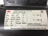 Compressor Duty Motor 3.7 HP 3450 Rpm 208-230 Volts 56 Frame ODP