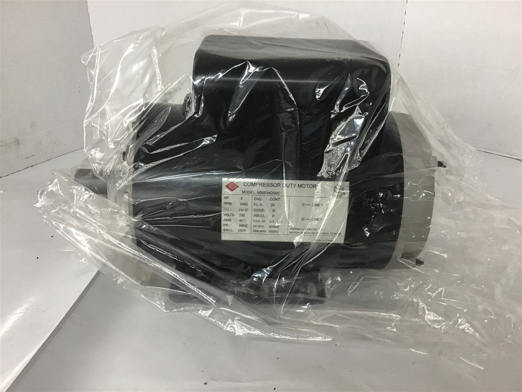 Emerson N56S34D5MC 5 HP AC Motor 230 Volt 3400 Rpm 2P 56HZ Frame