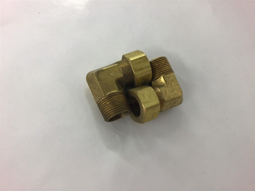 Brass Elbow Male and Male 3/4 inch Thread Fitting Connector Union Lot of 2