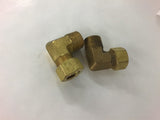 Brass Elbow Male and Male 3/4 inch Thread Fitting Connector Union Lot of 2