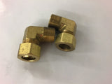 Brass Elbow Male and Male 3/4 inch Thread Fitting Connector Union Lot of 2