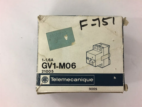 Telemecanique GV1-M06 1-1.6 Amp Circuit Breaker