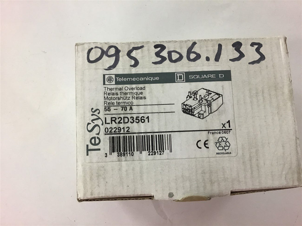 Telemecanique LR2D3561 Thermal Overload 55-70 Amp