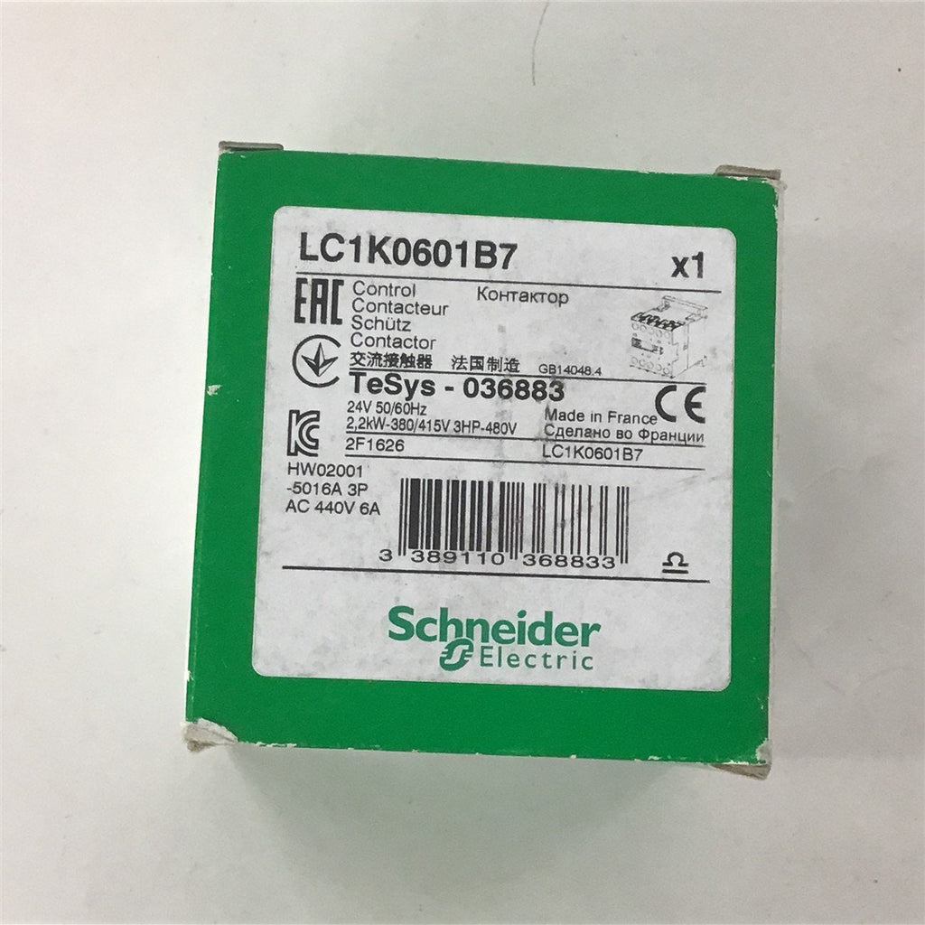 Schneider Electric LC1K0601B7 Contactor 24 Volt