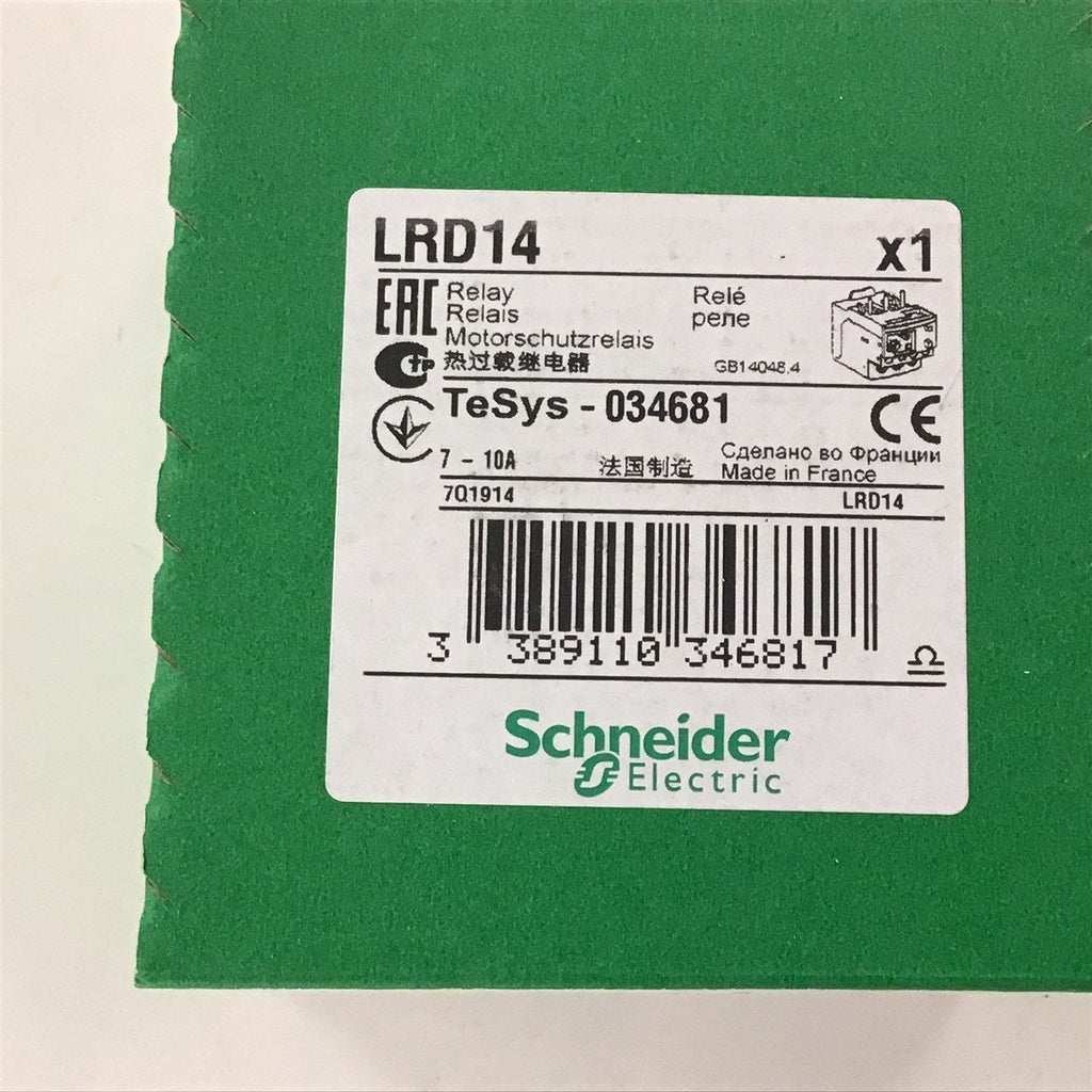 Schneider Electric LRD14 Relay 7-10 Amp