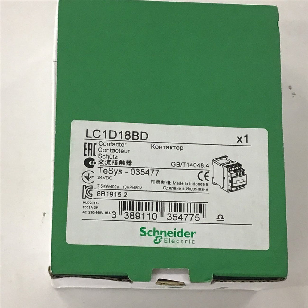 Schneider Electric LC1D18BD Contactor 24 Vdc