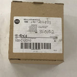 Allen-Bradley 100-C12D10 Contactor 7 1/2 HP 460 Volt 120 Volt Coil