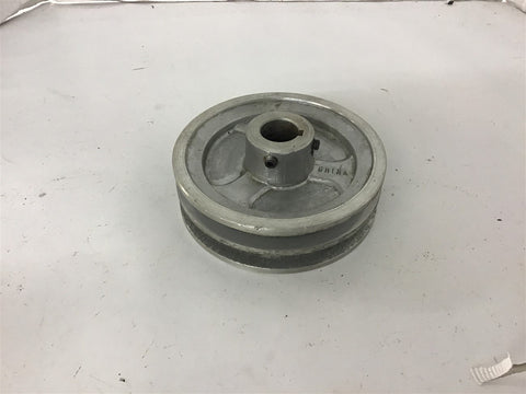 2 Groove Pulley 5 1/2" OD 1" Bore