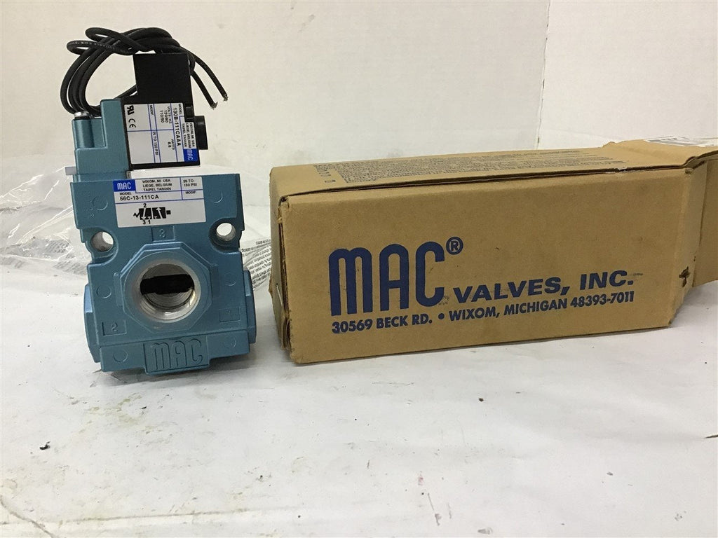 Mac 56C-13-111CA Solenoid Valve 150 PSI 130B-111CAAA 6.8 Watts 120 Volt