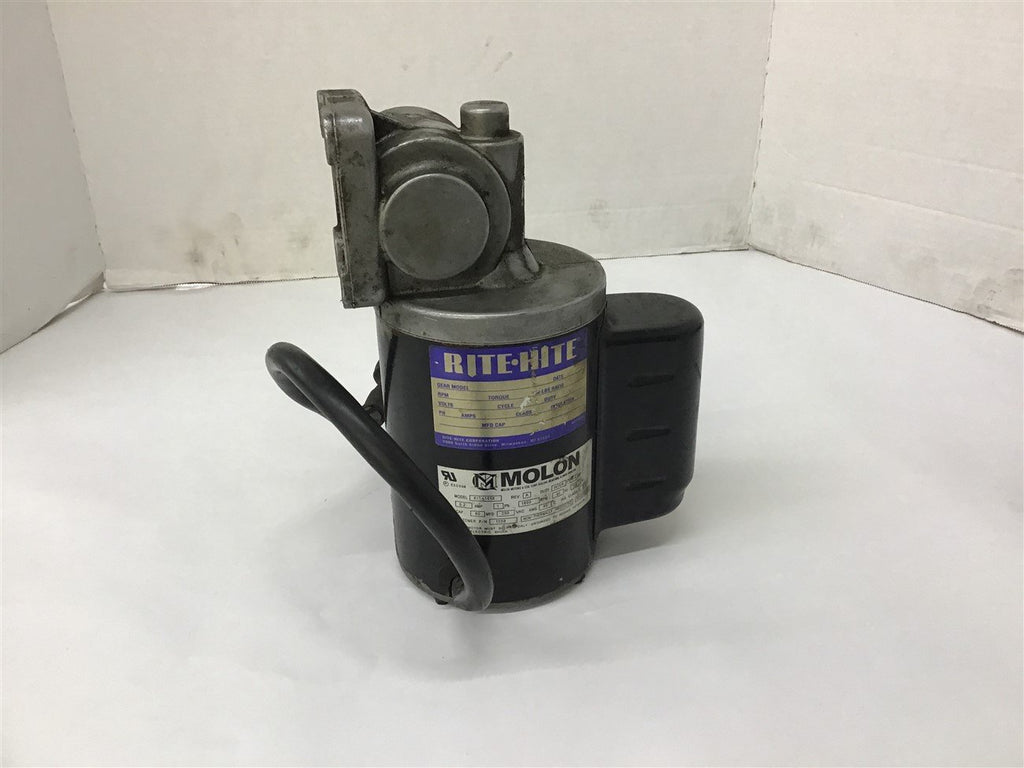 Molon Rite-Hite 0138158 Gear Motor Single Phase 115 Vac 1/4 HP