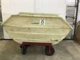 20 Bushel Poly Feed 4 wheel feed cart