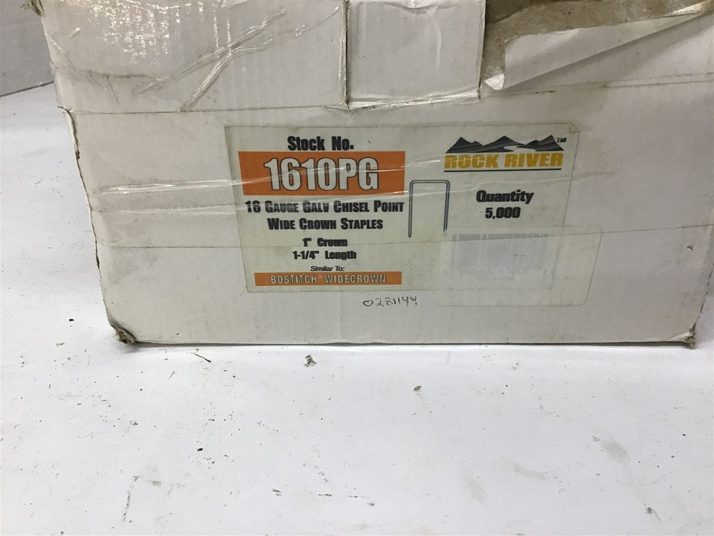 Bostitch 1610PG Widecrown 1 1/4" Galvanized Chisel Point Staples Lot of 4500