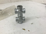 40I cross 1/4" Galvanized Steel Pipe Female Cross lot of 2