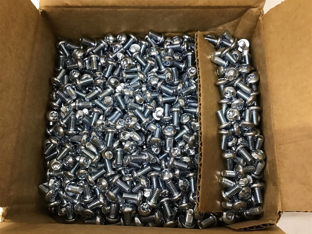 1/4"-20 x 1/2" 6-Lobe Drive Pan Head Zinc Finish Steel Machine Screw lot of 900