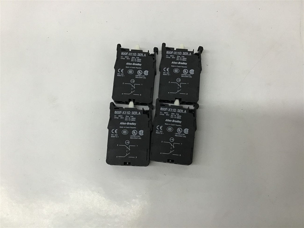 Allen-Bradley 800F-X11D 10 Amp Contactor lot of 4