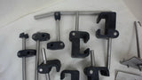 LOT OF VARIOUS MOUNTING BRACKETS INCLUDING BRACKETS, RODS, PLATES & ECT.