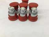 Lovato 8 LM2T B6344 Mushroom Head Push Button Red Lot of 7