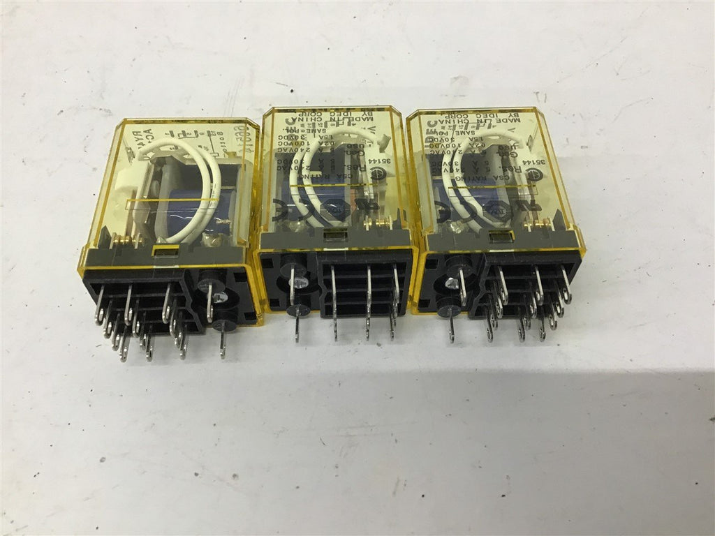 Idec RY4S-U AC110-120V Relay Lot of 3