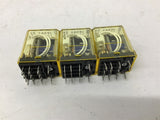 Idec RY4S-U AC110-120V Relay Lot of 3