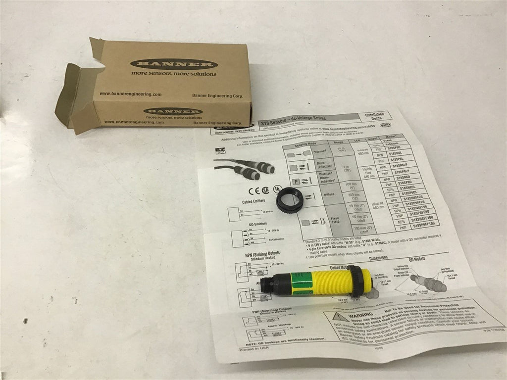 Banner S18SP6FF50Q Proximity Senor