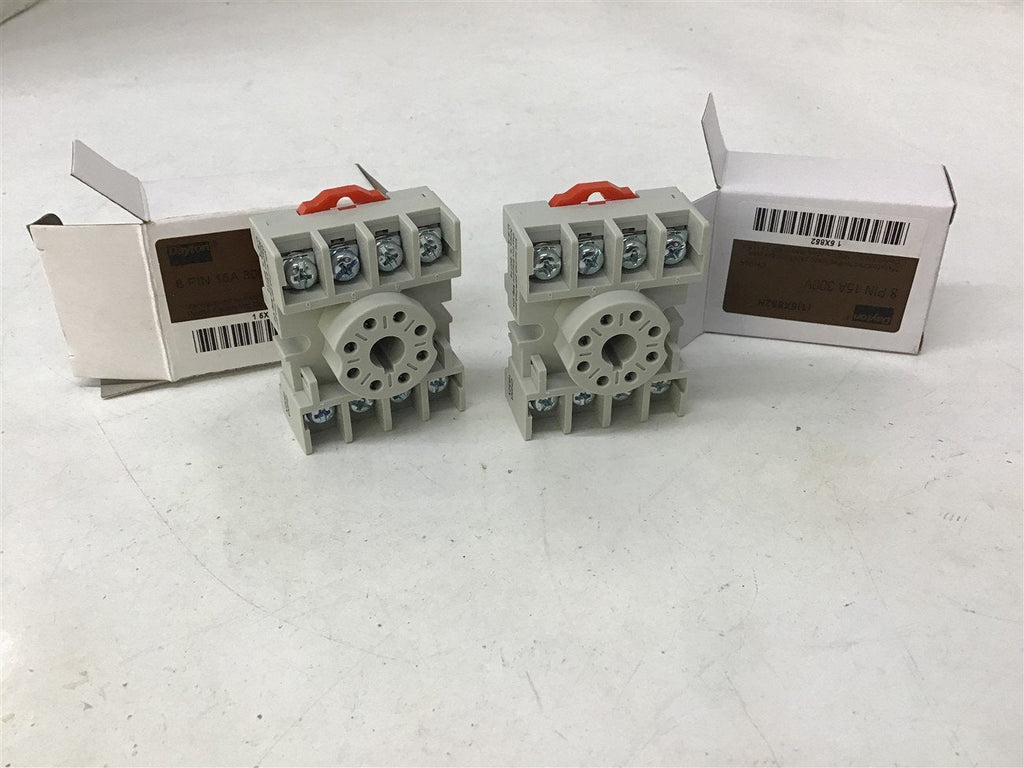 Dayton 5X852 Relay Socket Lot of 2