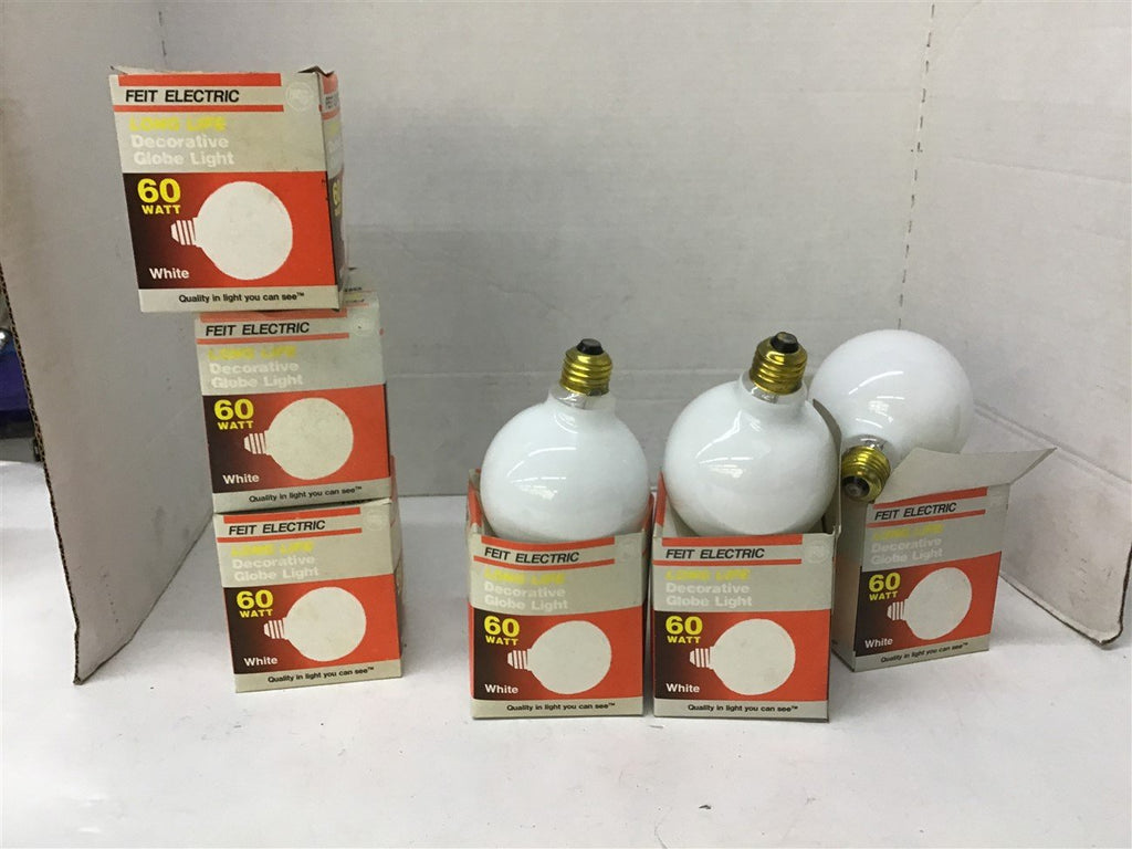 Feit Electric 60 Watt Globe Light Bulb Lot of 6