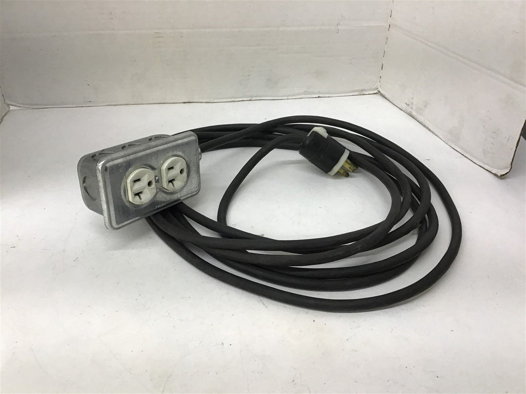 E195124 Industrial Grade Outlet Plug 15 Amp w/ 17' Cord