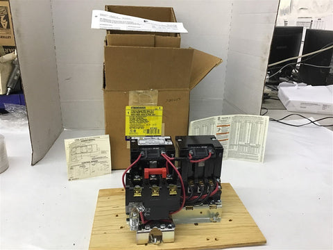 Square D 8736SBO4S Nema Size 0 Reversing Starter 460 V @ 5 HP 120 V Coil