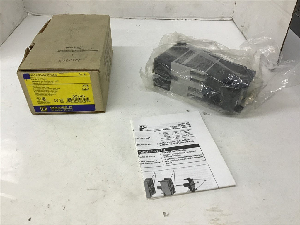 Swuare D 8501XO40XTE1V02 AC Control Relay