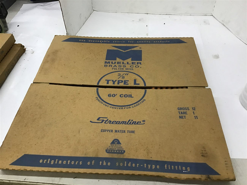 Mueller Copper Water Tube Type L 3/8" 60' Coil