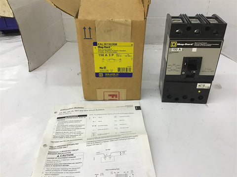 Square D KAL3615026M Circuit Breaker 150 Amp 600 Volt
