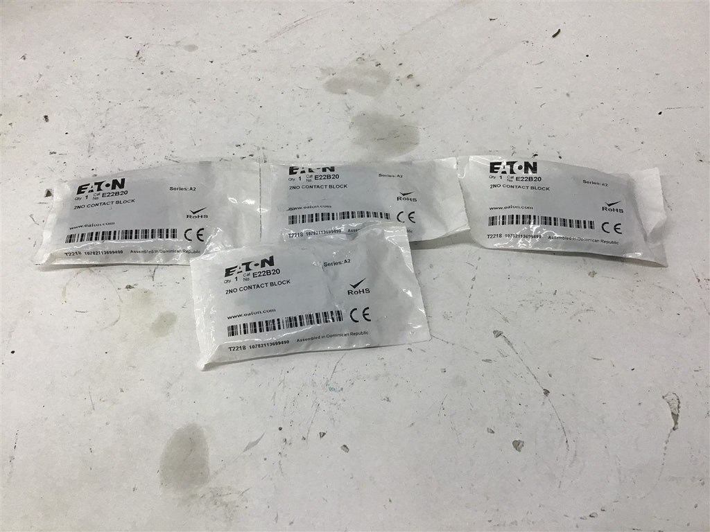 Eaton E22B20 2N0 Contact Blocks Lot Of 4