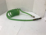 1/2" x 45" Coiled Air Hose With Coupler 155 PSI