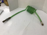 1/2" x 45" Coiled Air Hose With Coupler 155 PSI