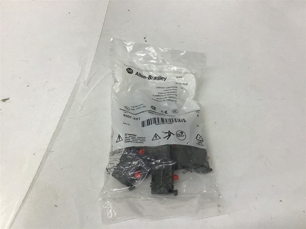 Allen-Bradley 800F-X01 Contact Cartridge Lot Of 10