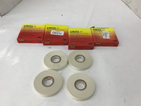 3M Scotch 27 1/2"x66' Glass Cloth Electrical Tape Lot Of 4