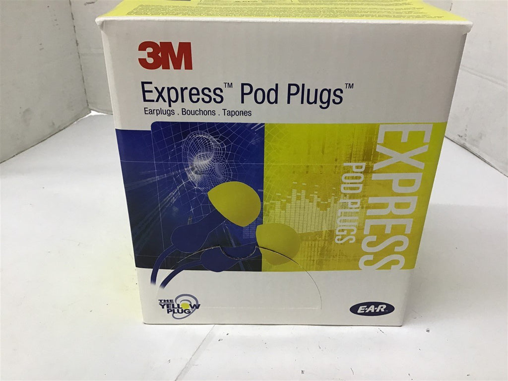 3M Express Pod Plugs Corded Earplugs Lot Of 100 Pairs