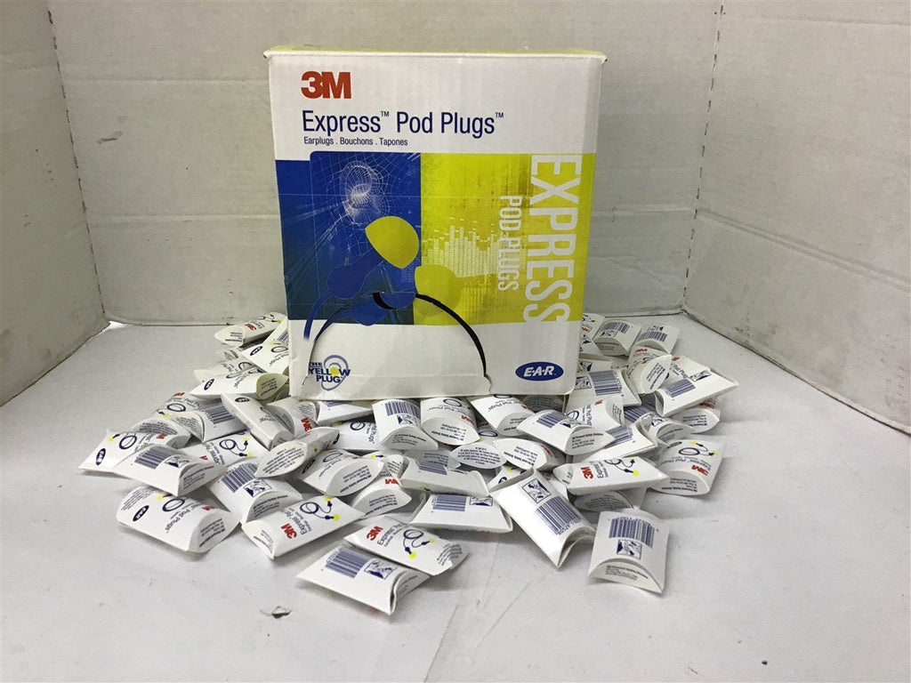 3M Express Pod Plugs NRR 25 Corded Ear Plugs Lot Of 70
