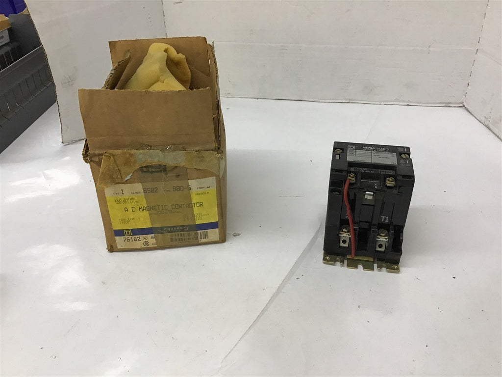 Square D 8502 SB0-5 AC Magnetic Starter Nema Size 0 Single Phase 120 V coil