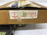 Sqaure FY-14020-A 20 Amp Circuit Breaker Single Pole 277 Vac
