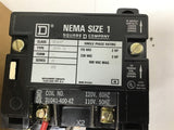 Sqaure D 8502 SC05 Nema Size 1 Single Phase Starter 120 Volt Coil