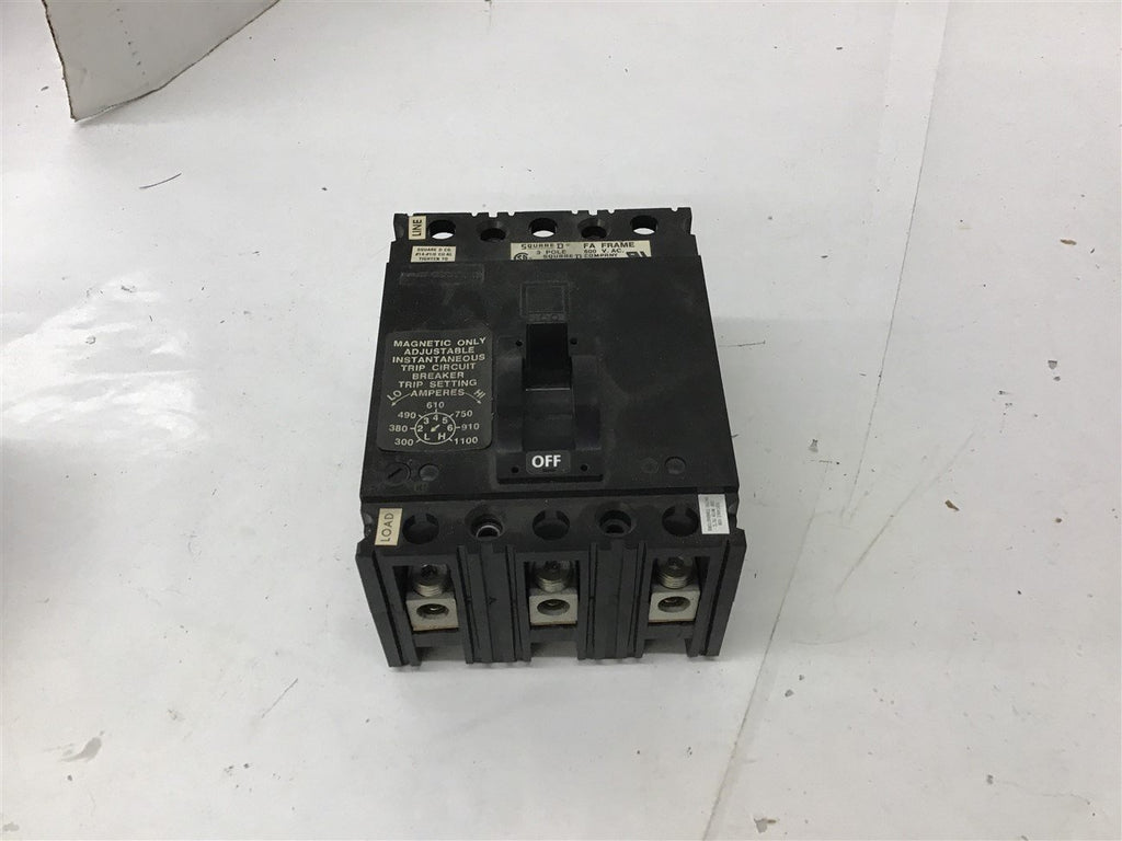 Square D FAL-36100-18M Circuit Breaker 100 Amp 600 Volts